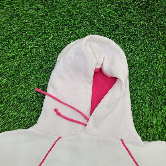 Vintage Northeastern Hoodie Womens Medium 20x21 White Pink - Picture 13 of 14